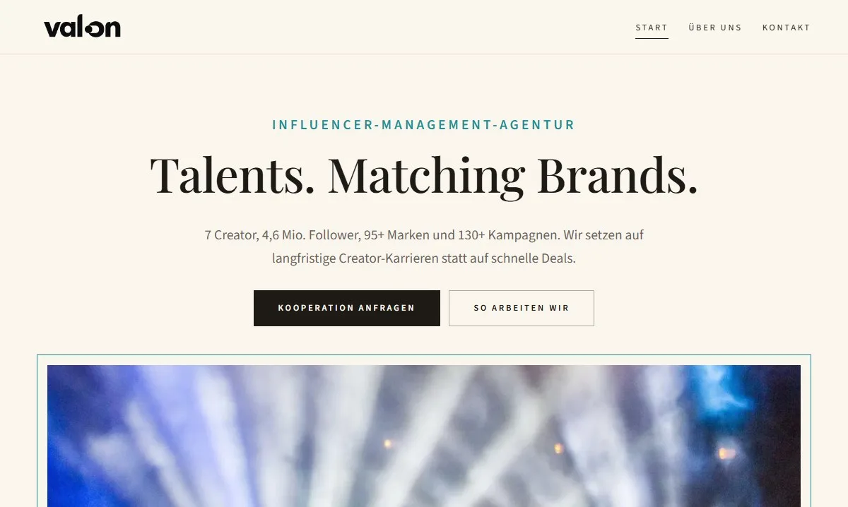 Website-Beispiel im Stil Elegant und edel