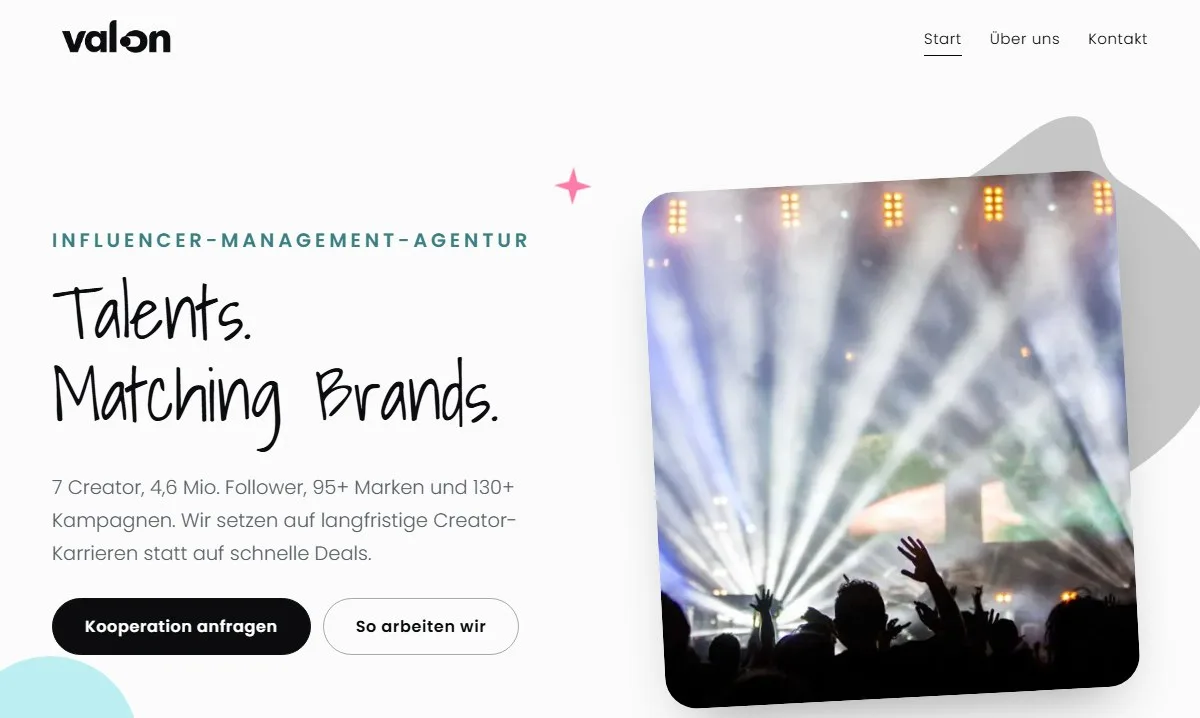 Website-Beispiel im Stil Verspielt und bunt
